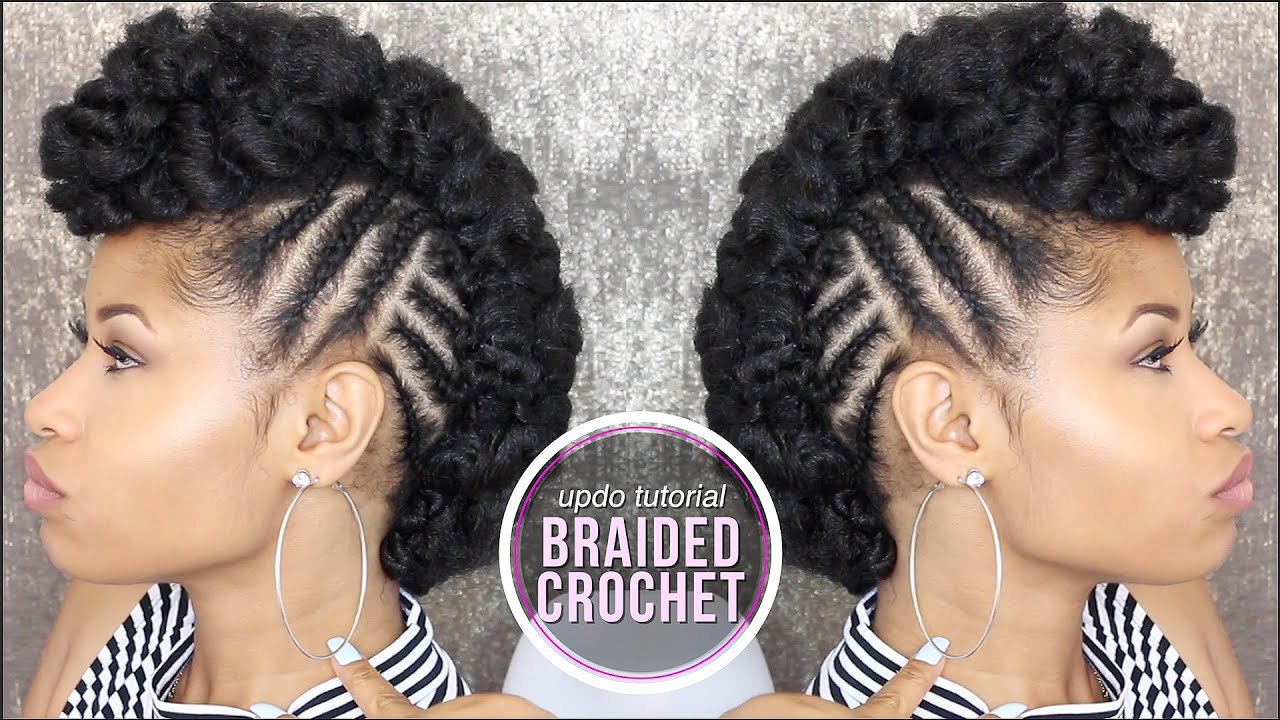 How To ➟ SIDE BRAIDED CROCHET UPDO!