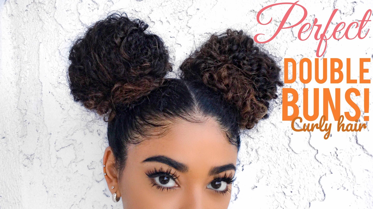 PERFECT DOUBLE BUNS - CURLY HAIR | jasmeannnn