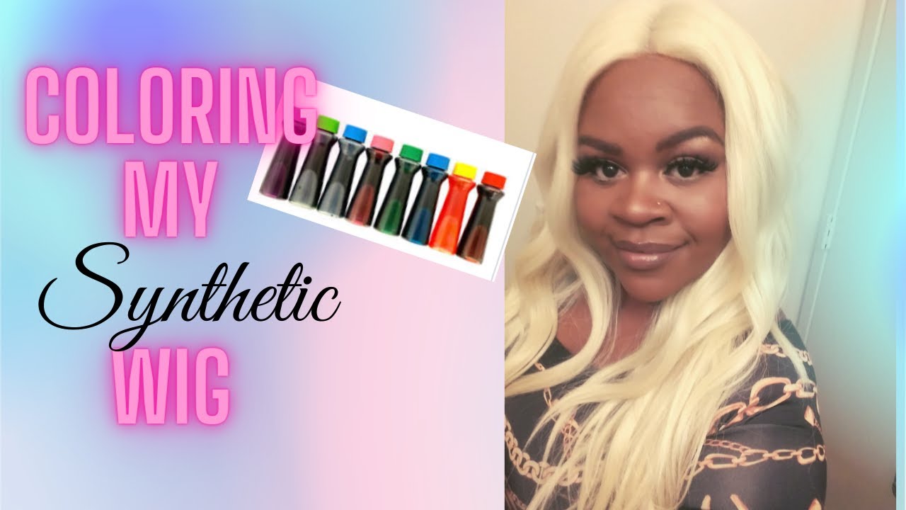 Watch me color my synthetic wig| With food coloring!?!