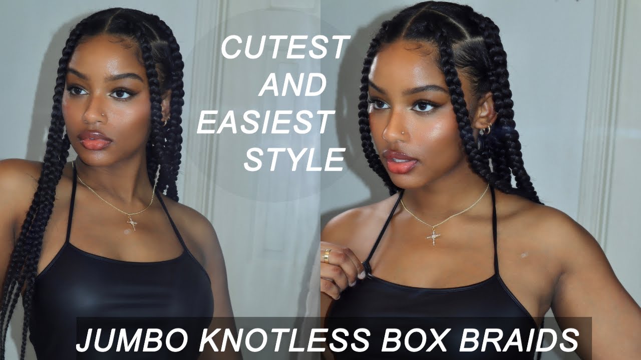 HOW TO: SUPER FLAT JUMBO KNOTLESS BOX BRAIDS | EXTREMELY BEGINNER FRIENDLY