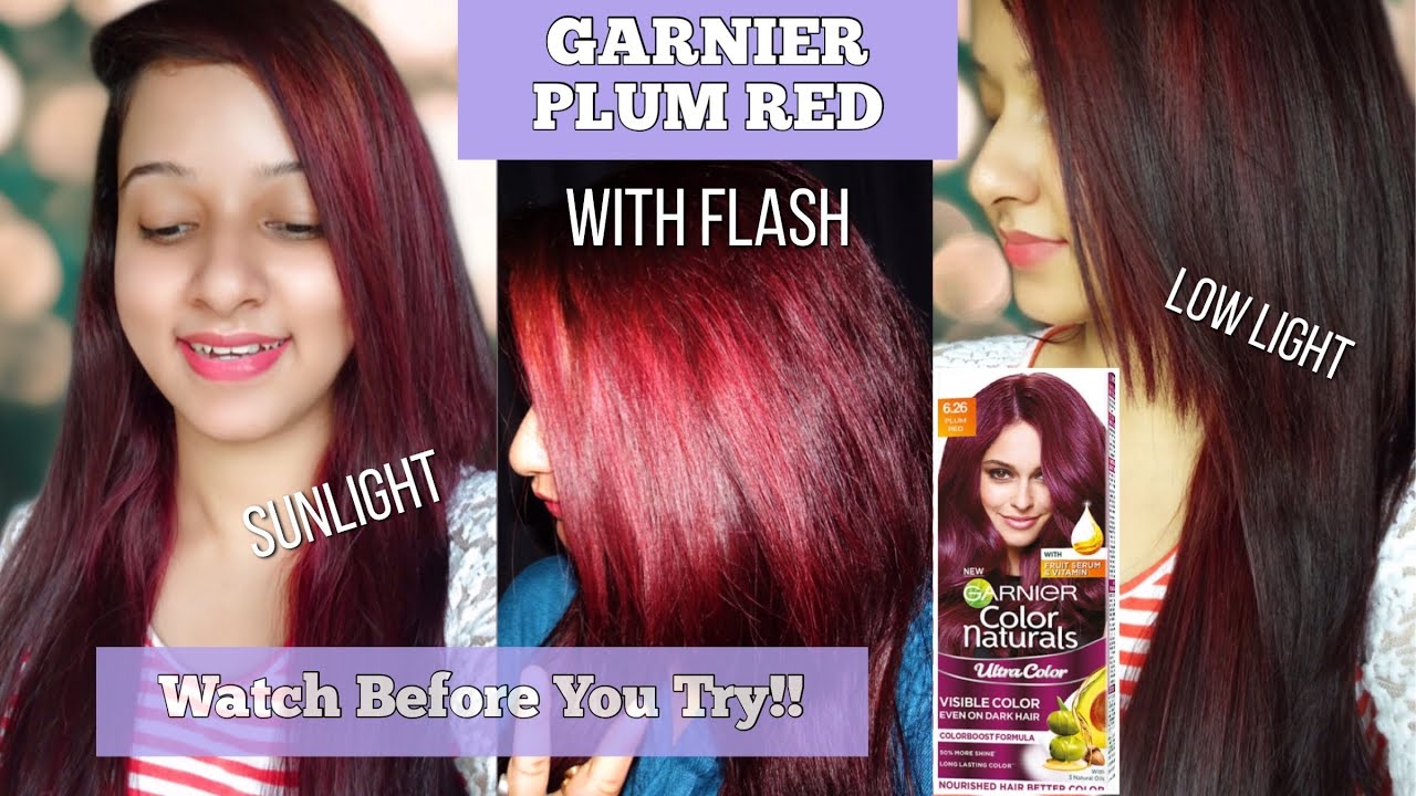 I Tried Garnier Hair Colour PLUM RED | Honest Review | Plum Red Hair | Twilight QueenBee