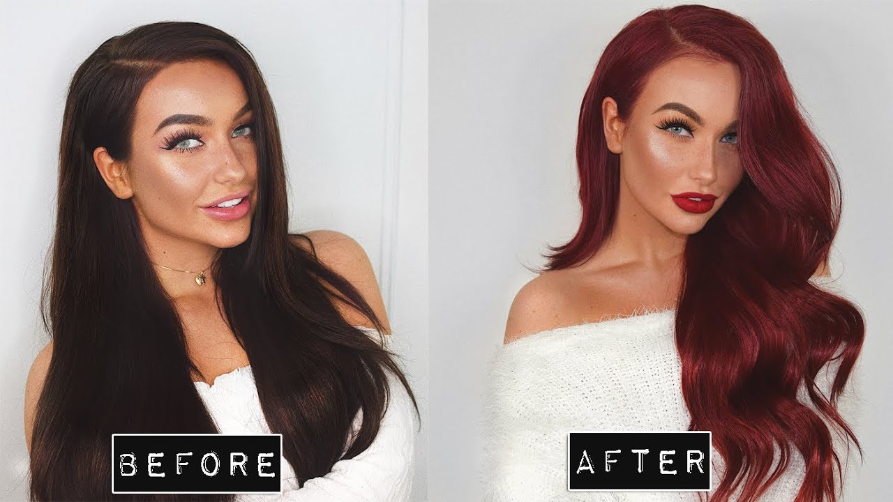 HOW TO: Go from DARK BROWN to RED at home (in 1 Day)