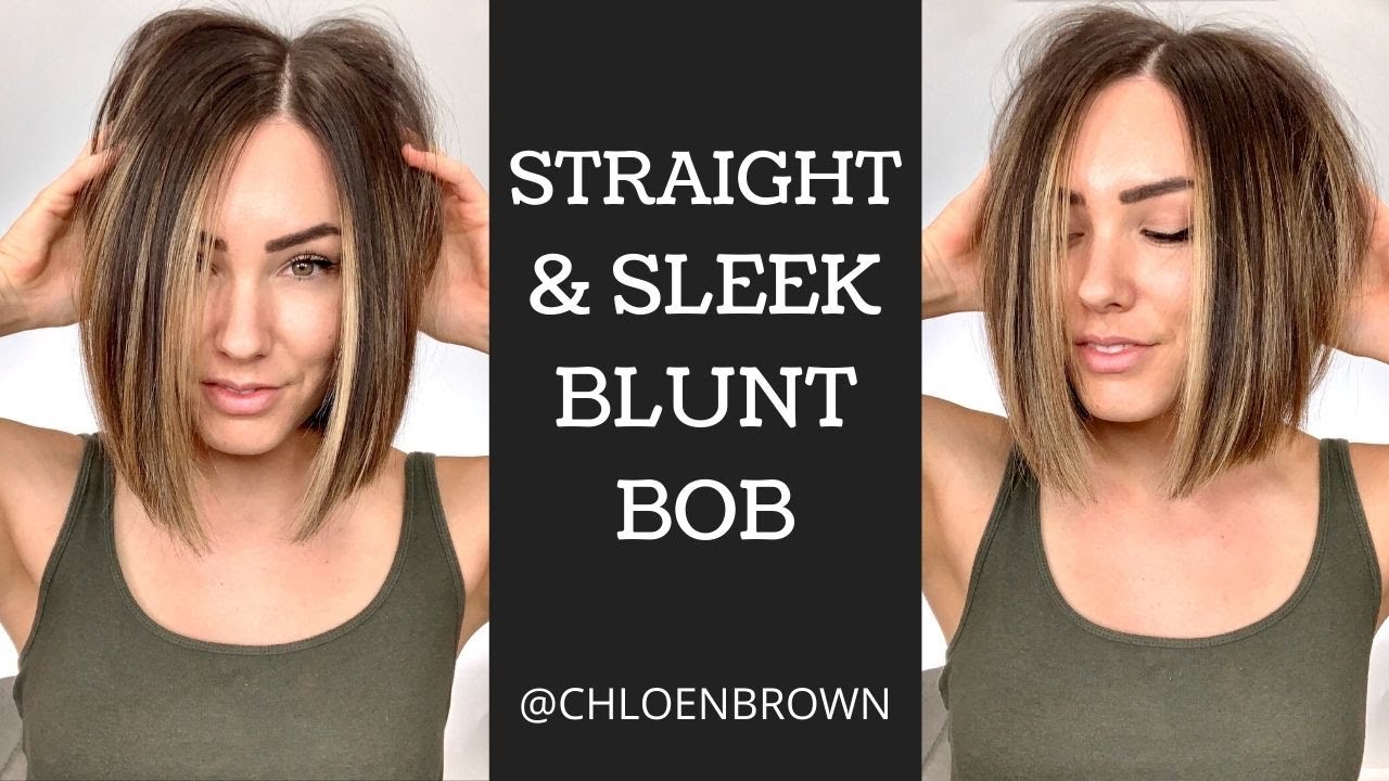 BLUNT BOB || SLEEK & STRAIGHT hair tutorial