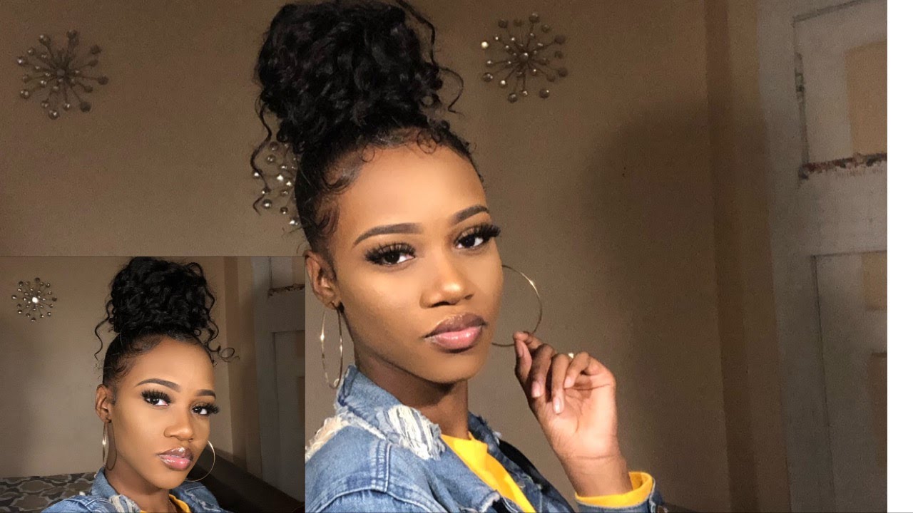 HOW TO: easy curly messy bun with weave + Klaiyi hair (unsponsored review)| ClaireFendy