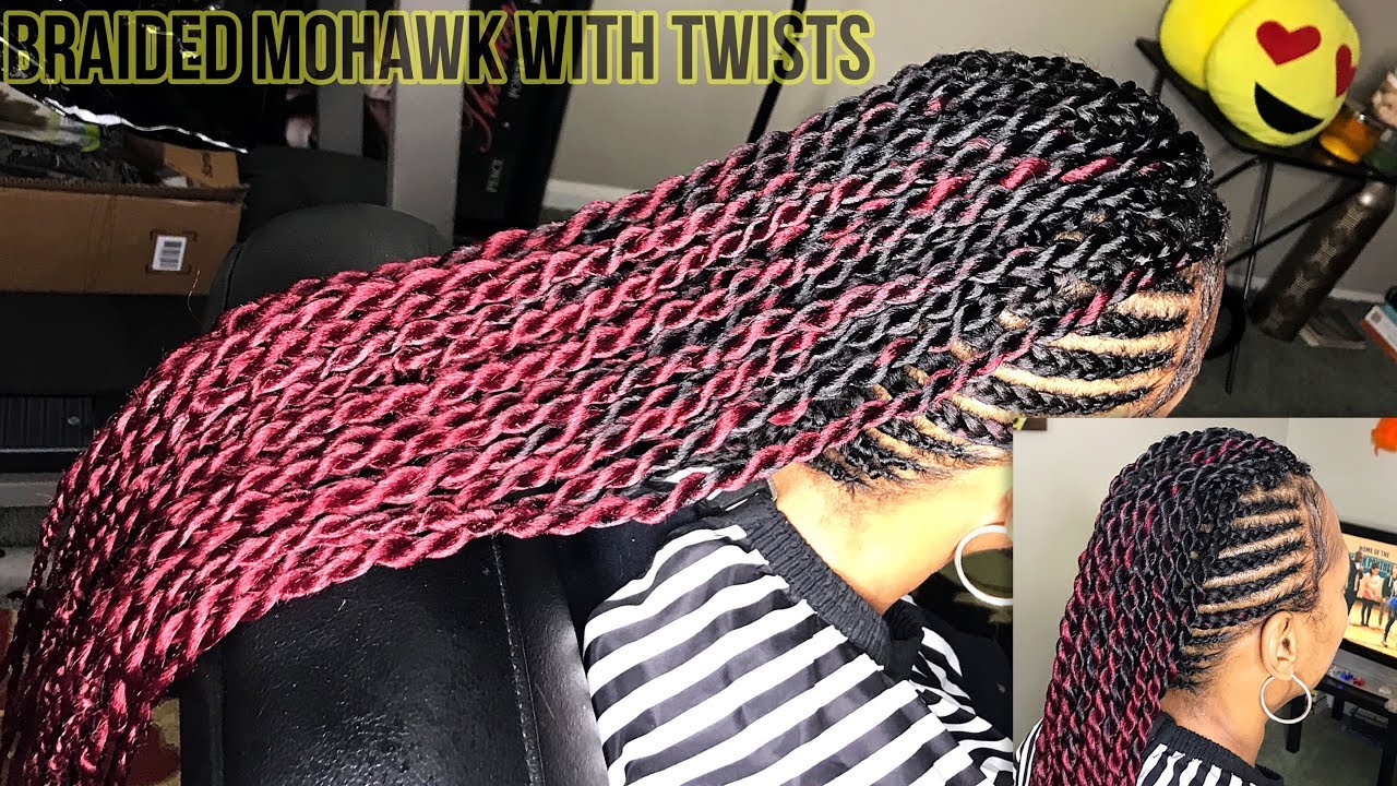 HOW TO - BRAIDED MOHAWK WITH ROPE TWISTS