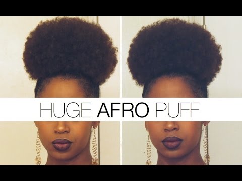 EASY HUGE AFRO PUFF TUTORIAL