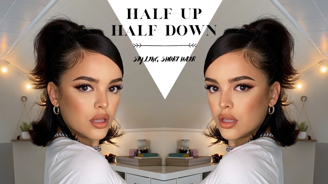 CUTE HALF UP HALF DOWN FOR SHORT HAIR | Cassidy Maysonet