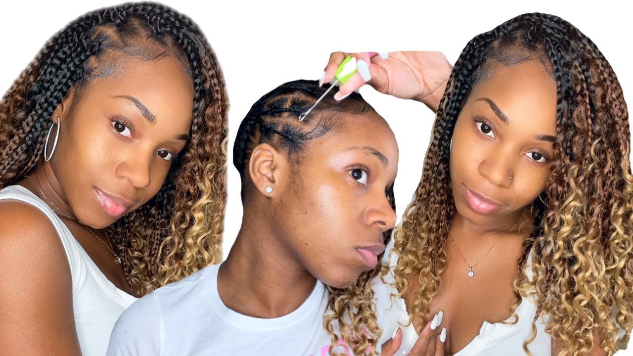 How to: Ombré Boho Box Braids Crochet | COOKOO