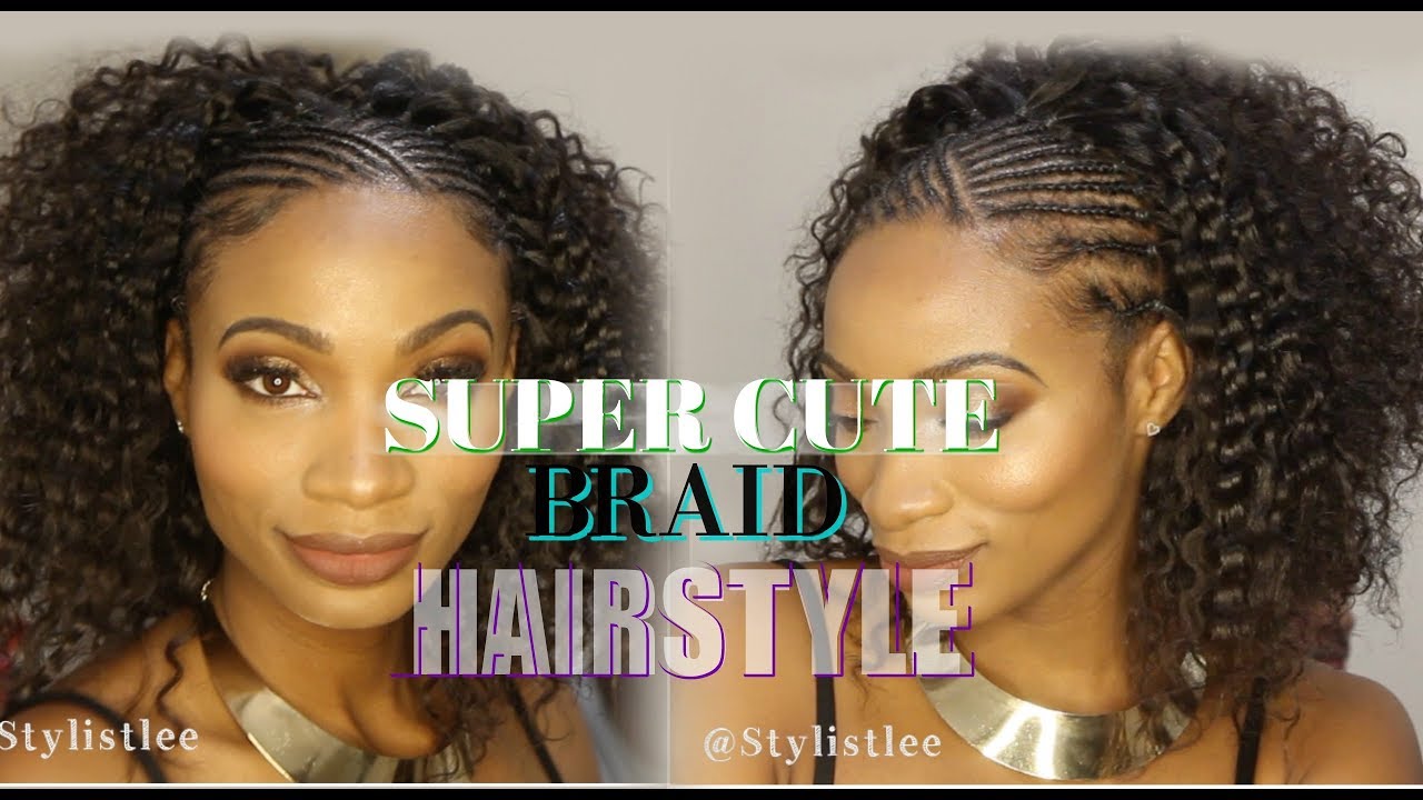 Best EASY #BraidStyle HALF Cornrows HALF Curly | Hair Makeover #6| Feat. Young Head Beats