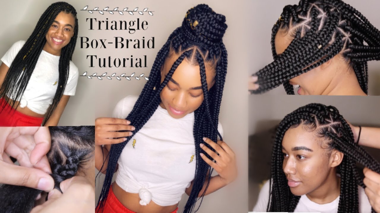 BEST TRIANGLE BOX BRAID TUTORIAL *CLOSE UP & PARTING TIPS