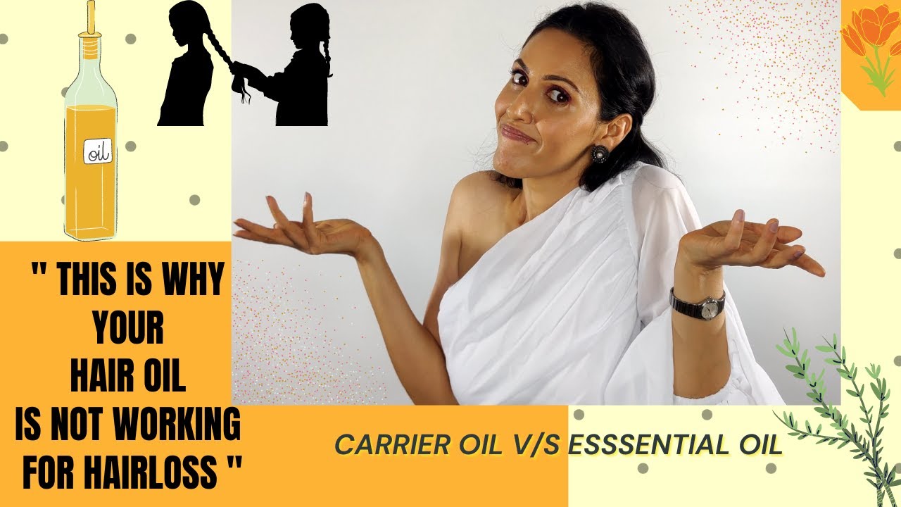 How to use Rosemary oil for hair loss, thinning hair and hair growth. Carrier oil v/s Essential oil.