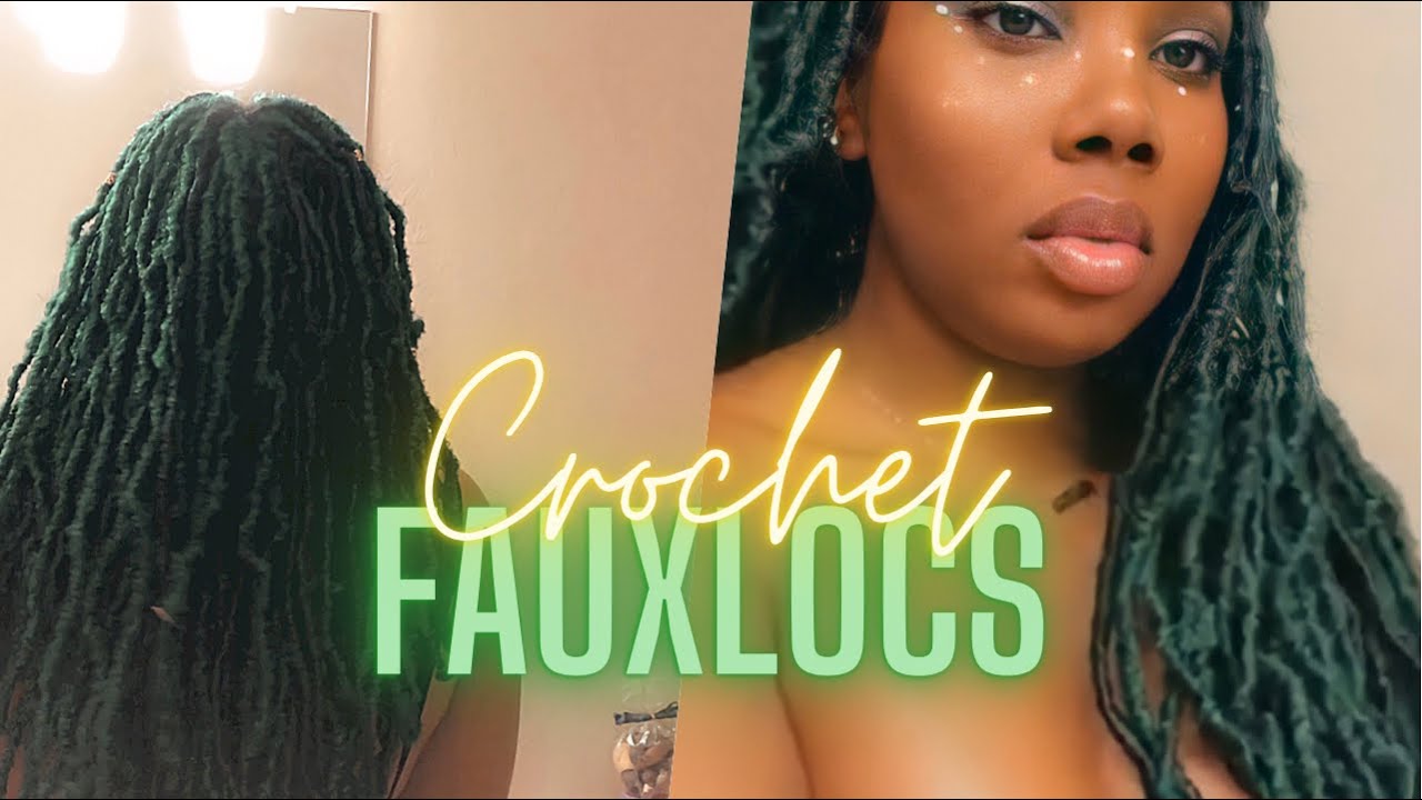 CROCHET COLORED FAUX LOCS (green)|BEGINNER FRIENDLY