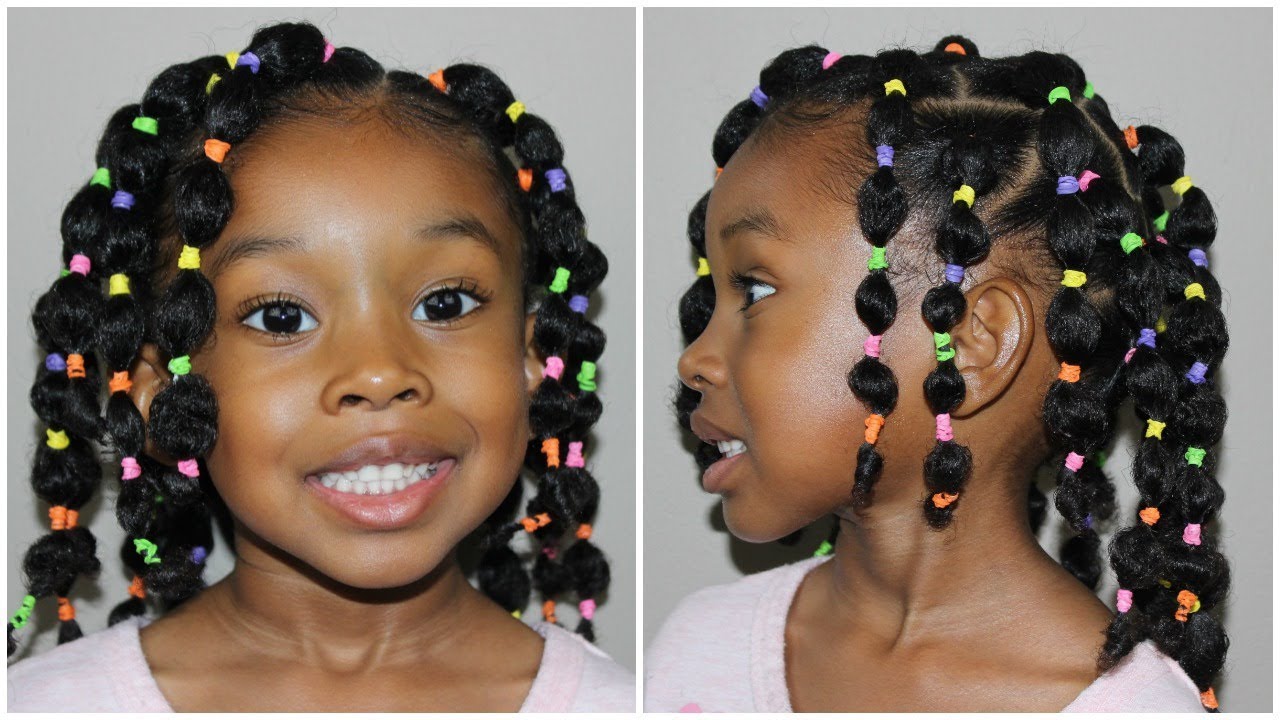 Pinterest Inspired Bubble Ponytail's | Kids Natural Hairstyles