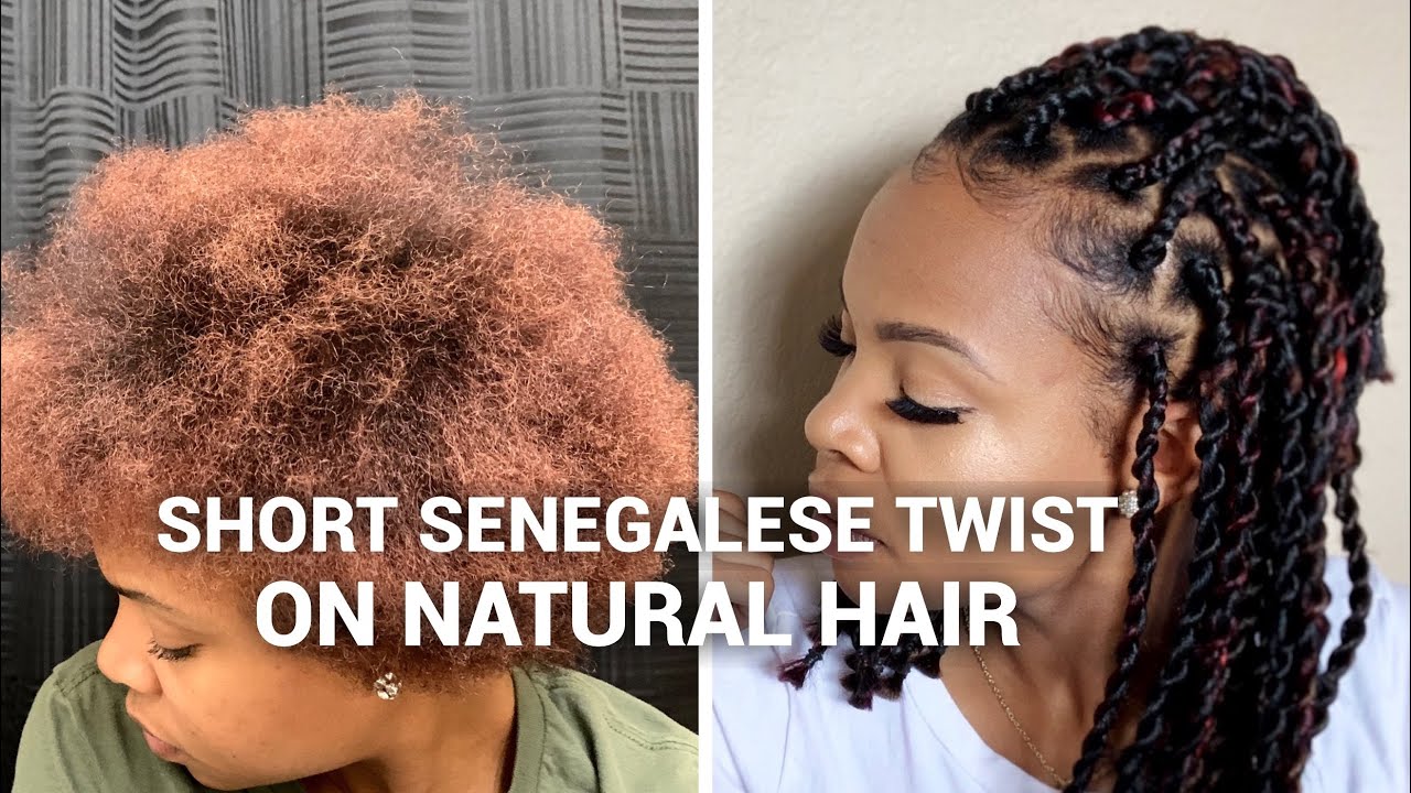 *Short Senegalese Twist* on short/medium natural hair