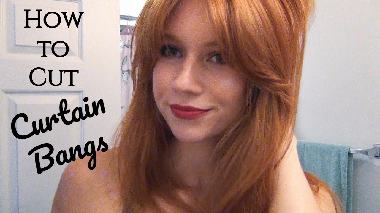 How to Cut Curtain Bangs! Face Framing Bangs - Step by Step Tutorial