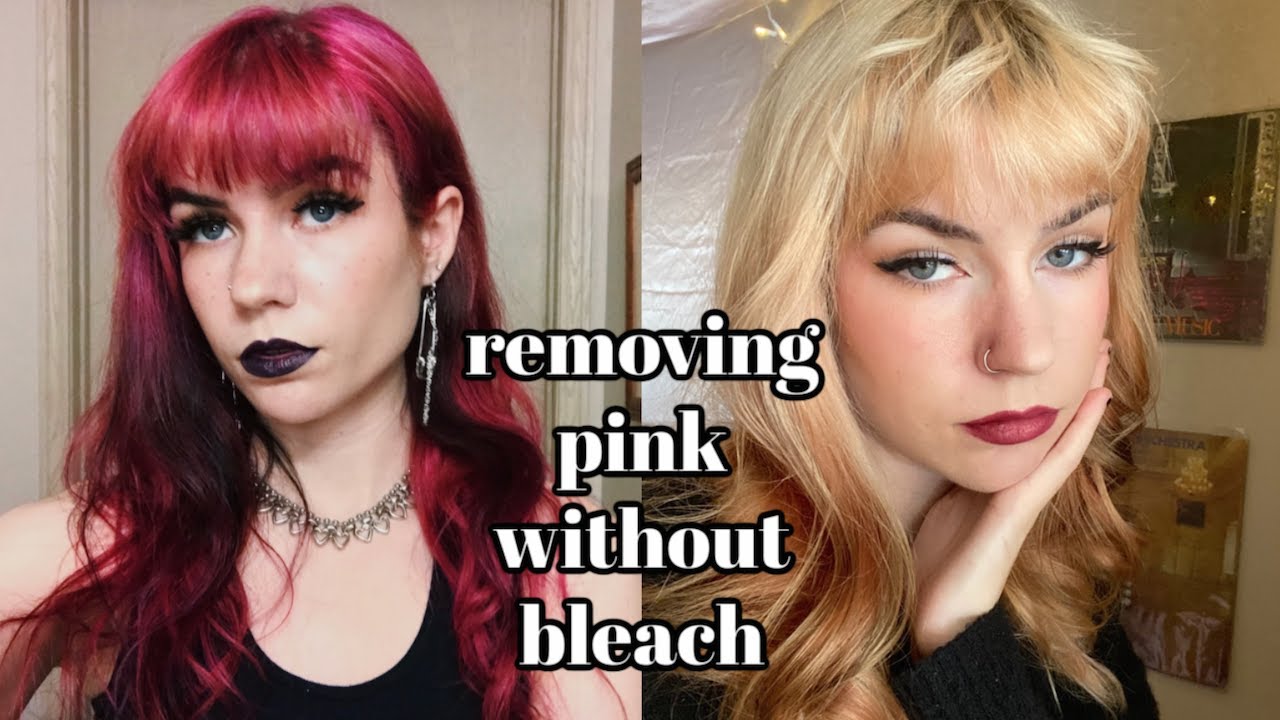 REMOVING PINK HAIR DYE WITHOUT BLEACH