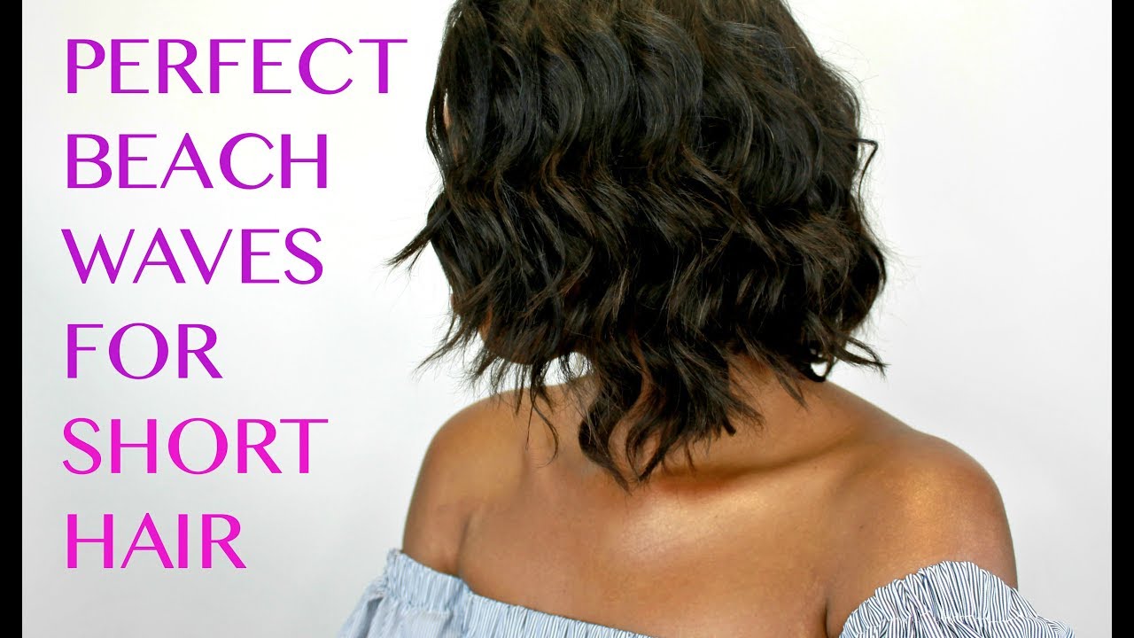 HOW TO CREATE BEACH WAVES ON SHORT HAIR W/ CURLING WAND