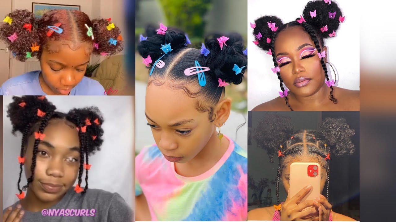 Cute butterfly clip hairstyles
