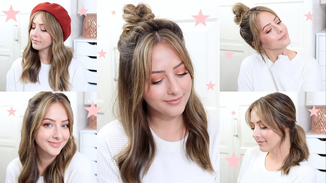 EASY Everyday Hairstyles For Curtain Bangs!