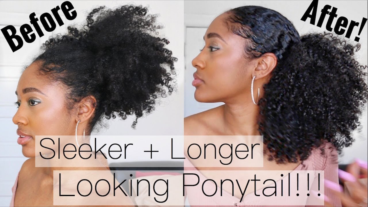 How I Make My Curly Ponytails look LONGER (Without Weave)| Natural Hair
