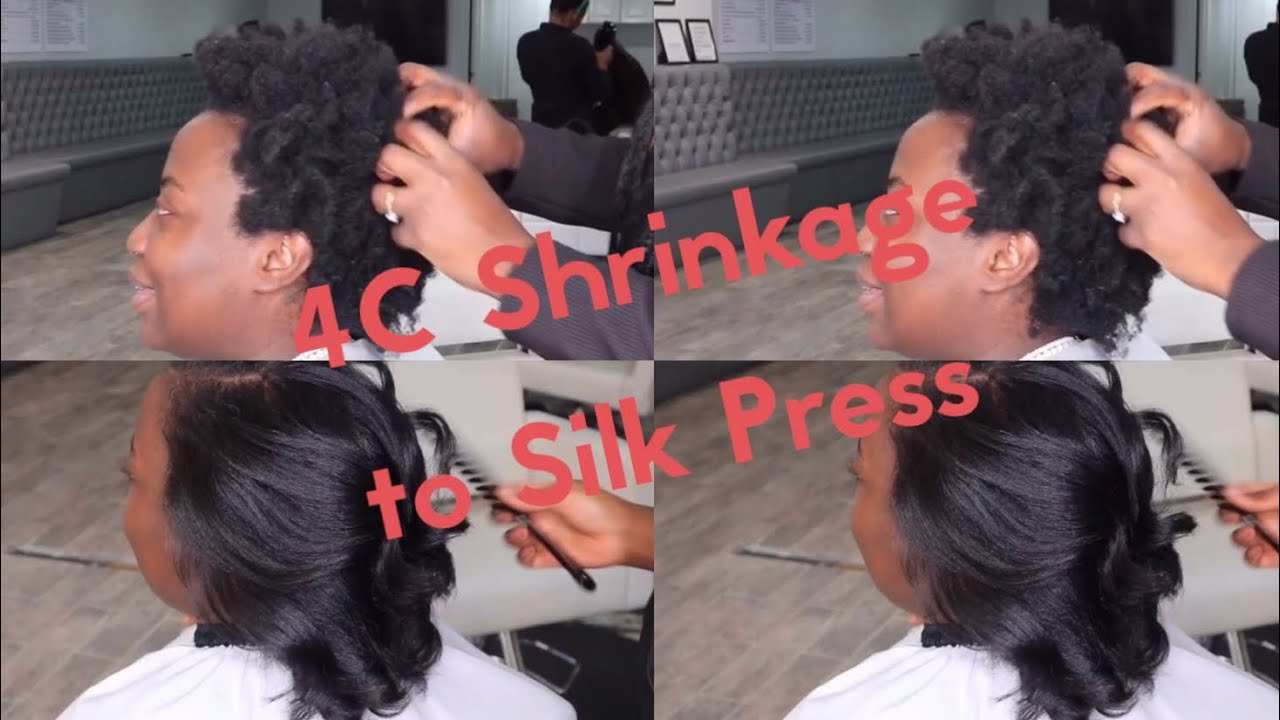Salon Work| 4C Shrinkage to Silk Press!! (VoiceOver)