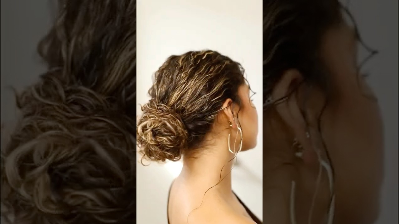 Easy, Elevated Bun Hairstyle for Curly Hair ➰