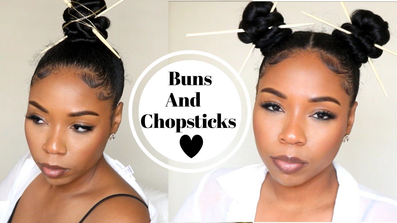 Top knot bun/ninja bun | with chopsticks | two different ways