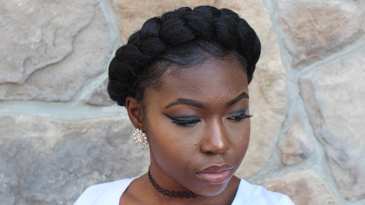 TUTORIAL| Easy How To- Halo/Crown Braid on Natural Hair