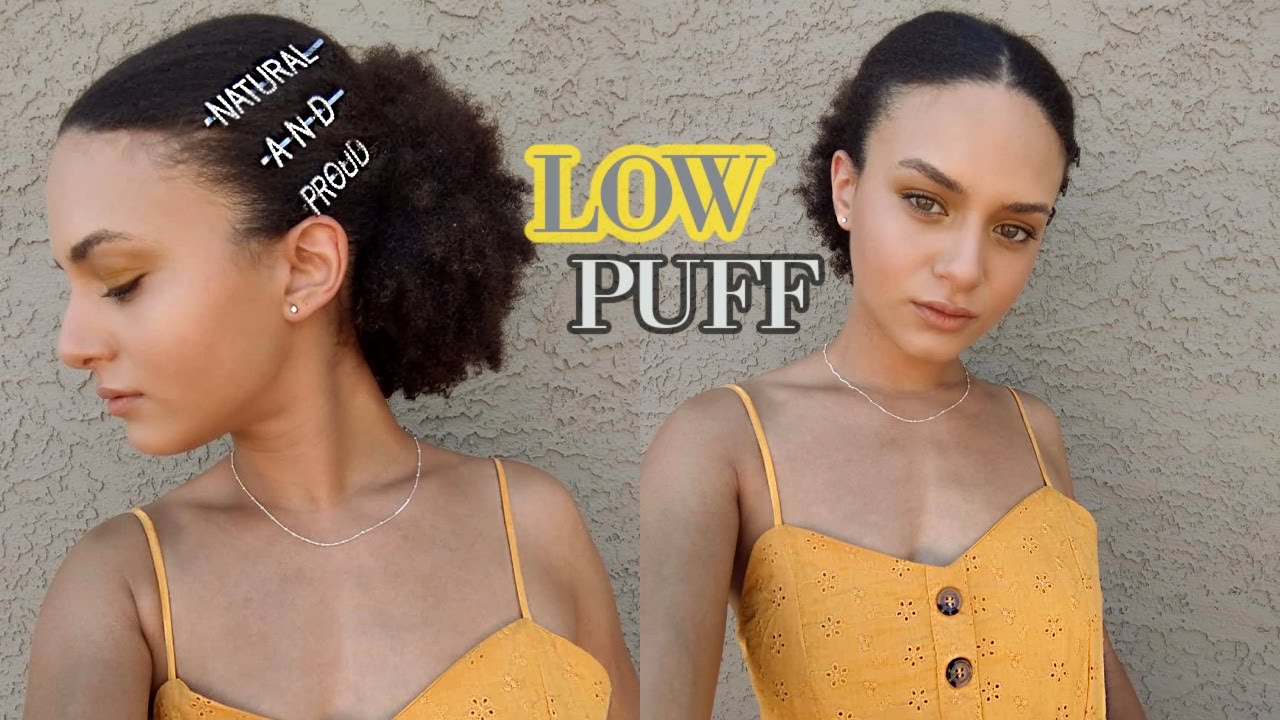 Trying a Low Puff On My Type 4 Hair ft. Swirly Curly Snap Ties & Hair Jewelry