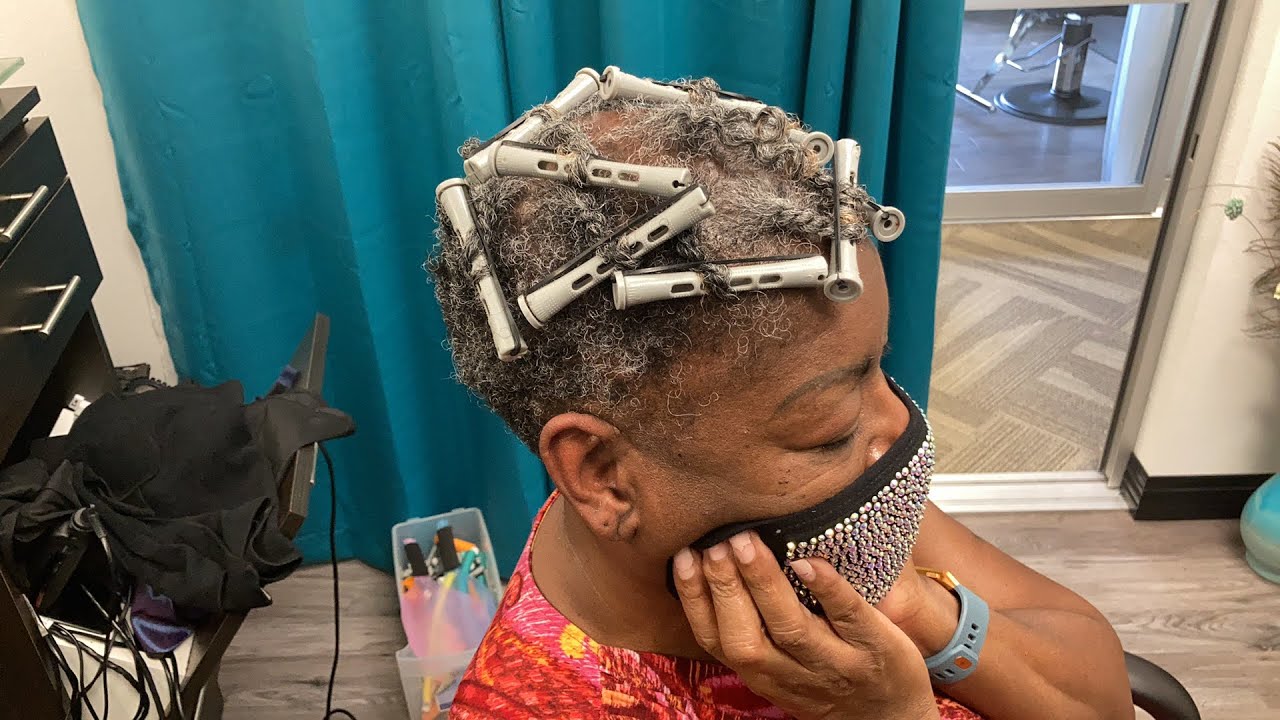 Tapered cut on natural gray hair pt2