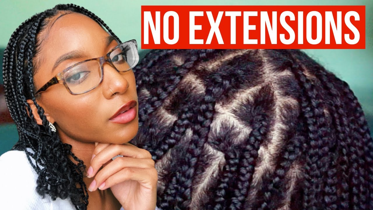 BOX BRAIDS On Natural Hair WITHOUT Extensions | JaiChanellie