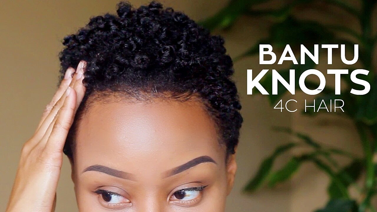 Short Natural Hair Routine TWA | Bantu Knots 4C Hair