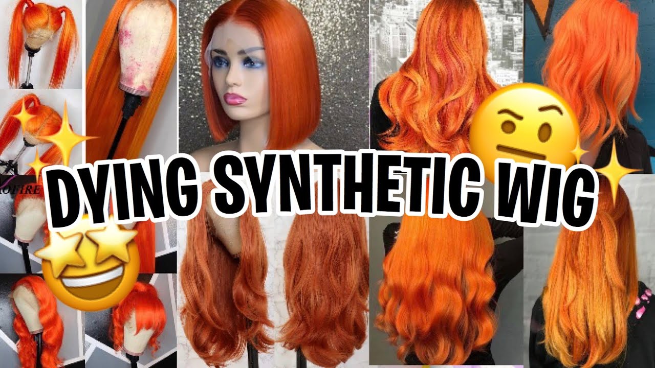 HOW TO DYE A SYNTHETIC WIG W/FABRIC DYE *HILARIOUS* | Water Method
