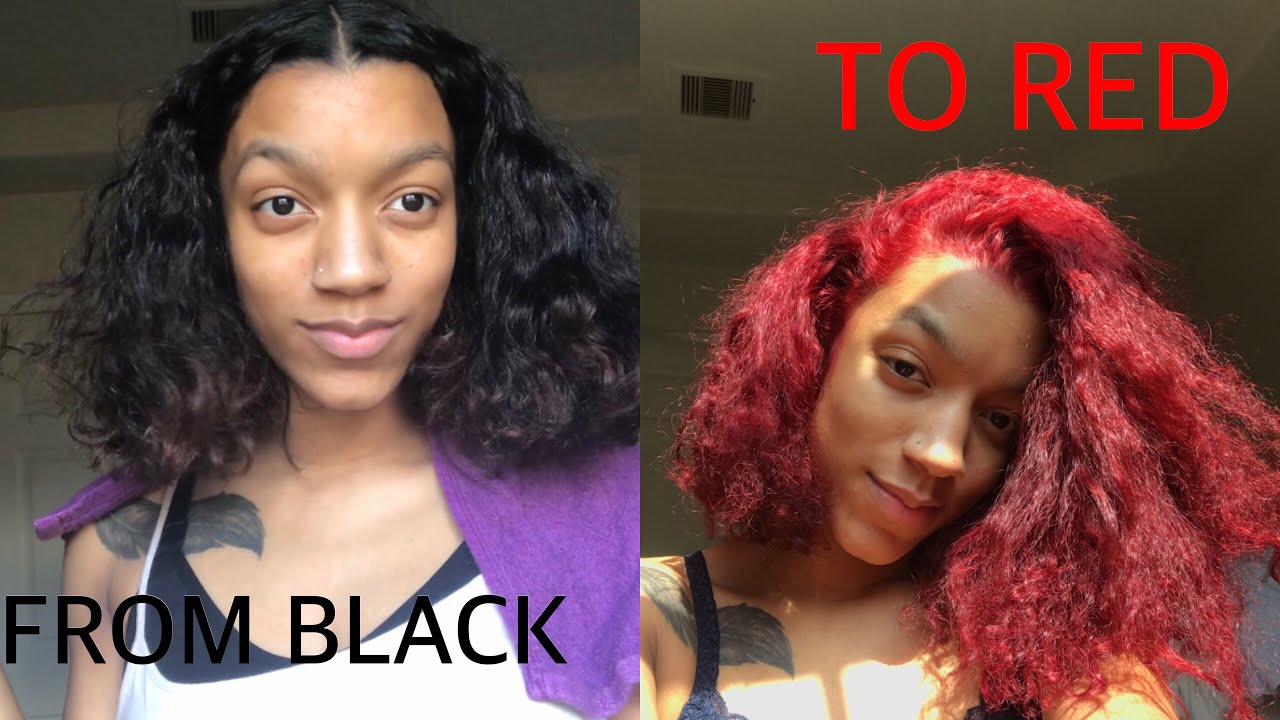 HOW TO DYE HAIR RED NO BLEACH | LOREAL HI-COLOR HIGHLIGHTS