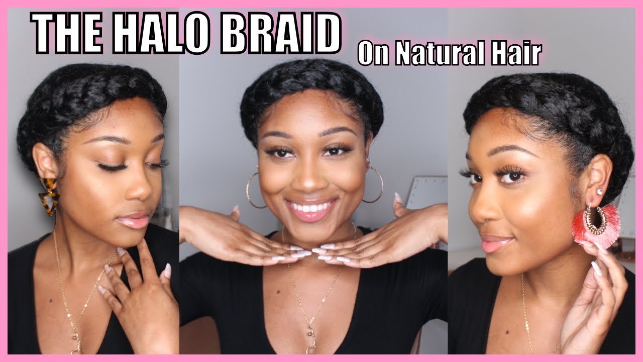 How To| Halo Braid On Natural Hair | No Extentions | OKae Kaela