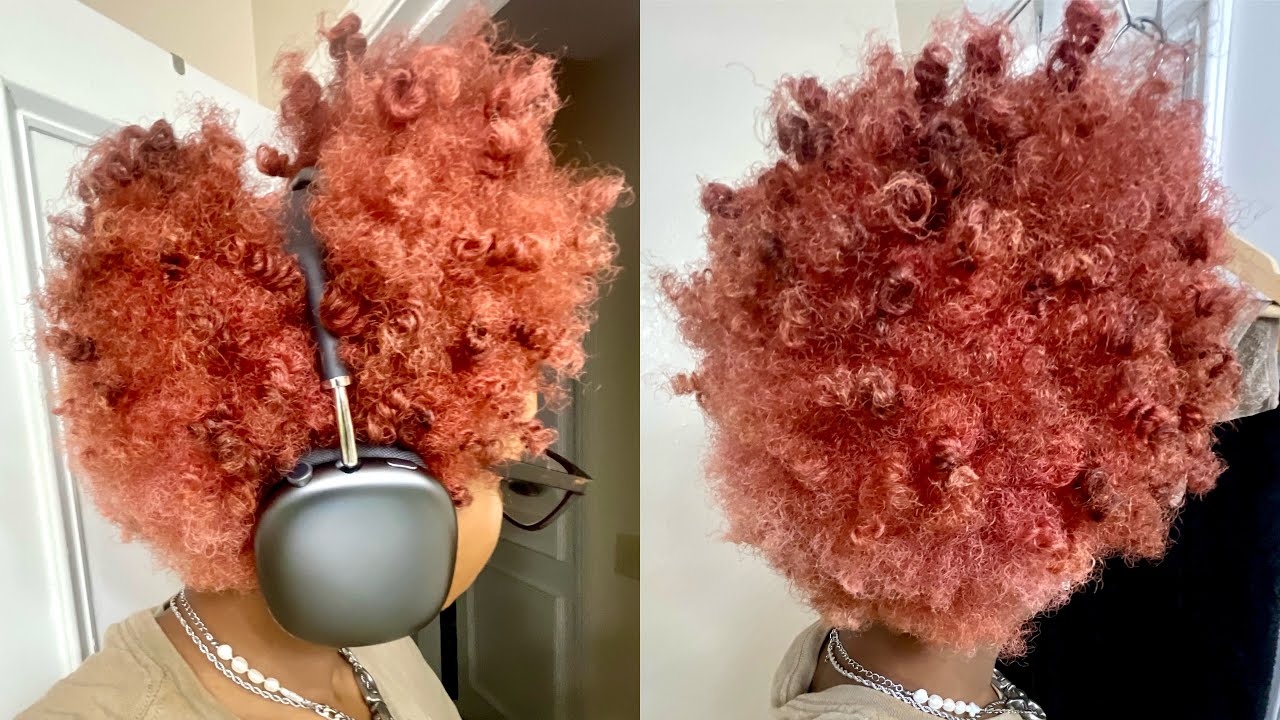 Bantu knots on ☆︎dyed☆︎ natural hair