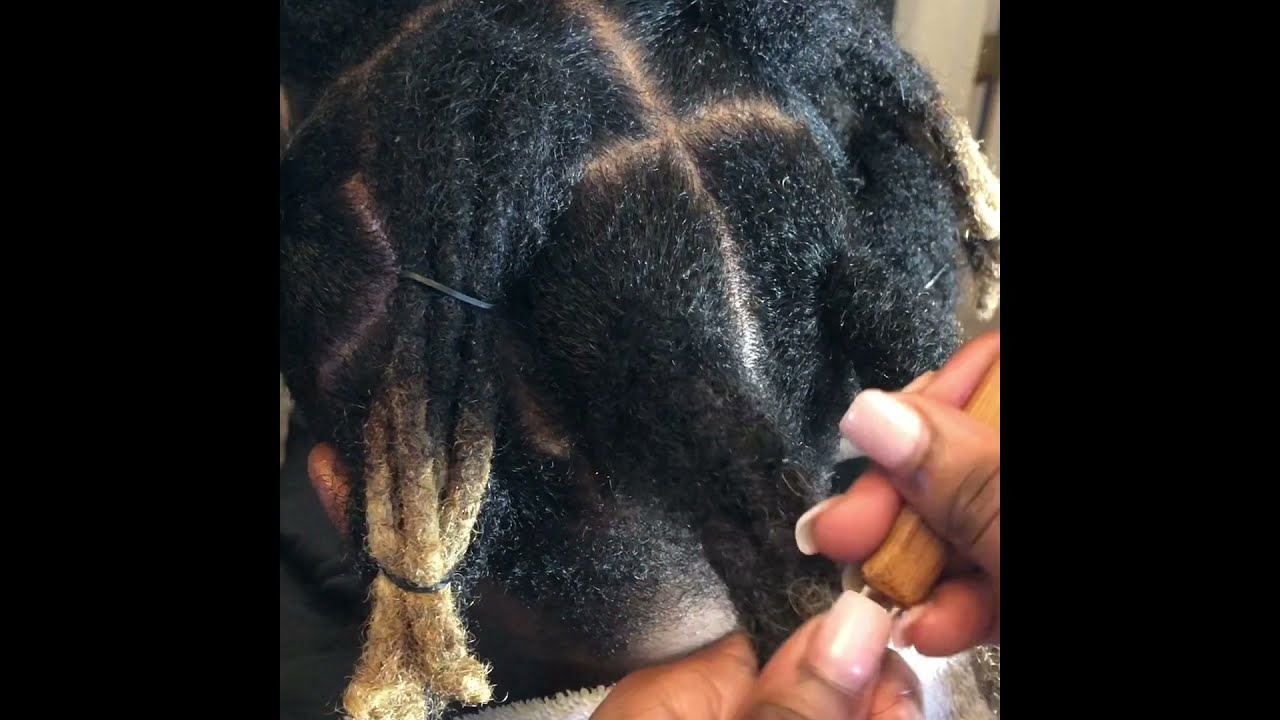 (KodakKnots) How to combine traditional Locs into Wicks