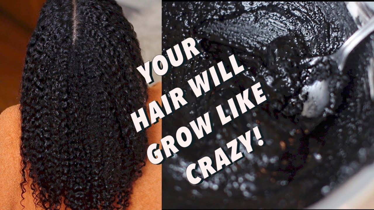 How to Grow Hair Fast with Activated Charcoal Mask Rapid Hair Growth | Natural Hair