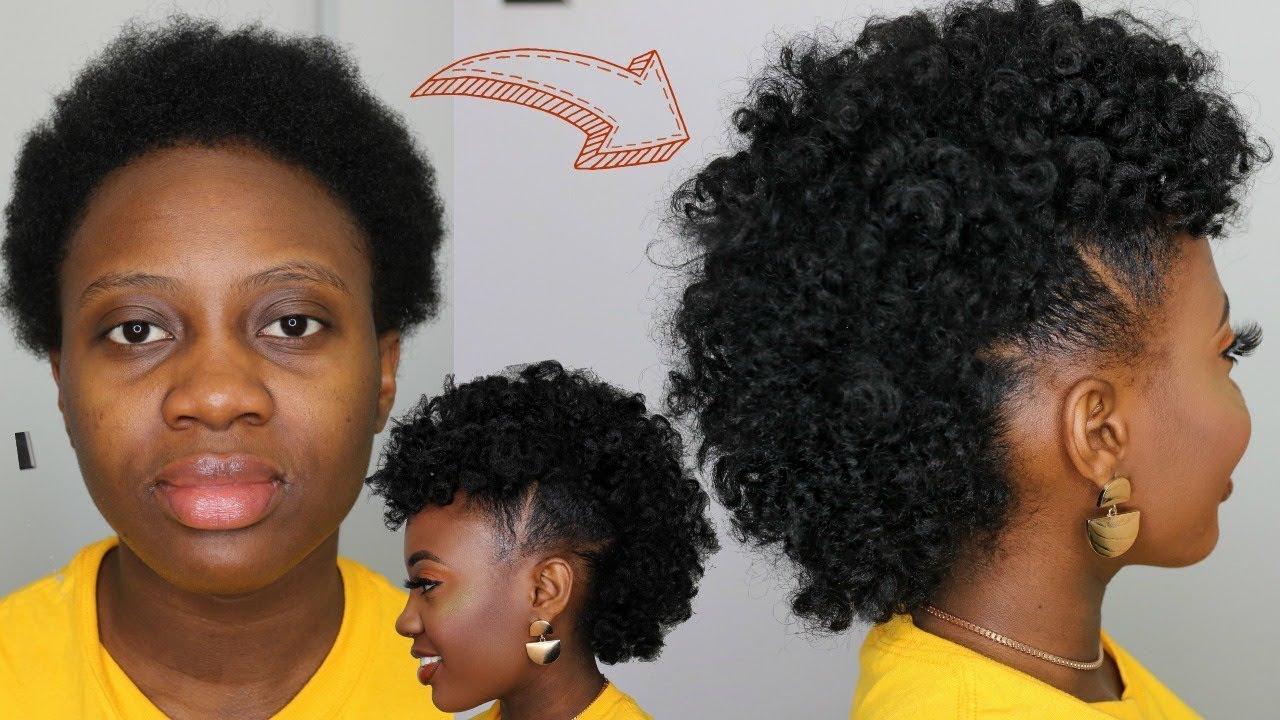 NO CORNROWS | Faux Hawk on Short 4C Natural Hair CROCHET! PROTECTIVE STYLE | hair how-to