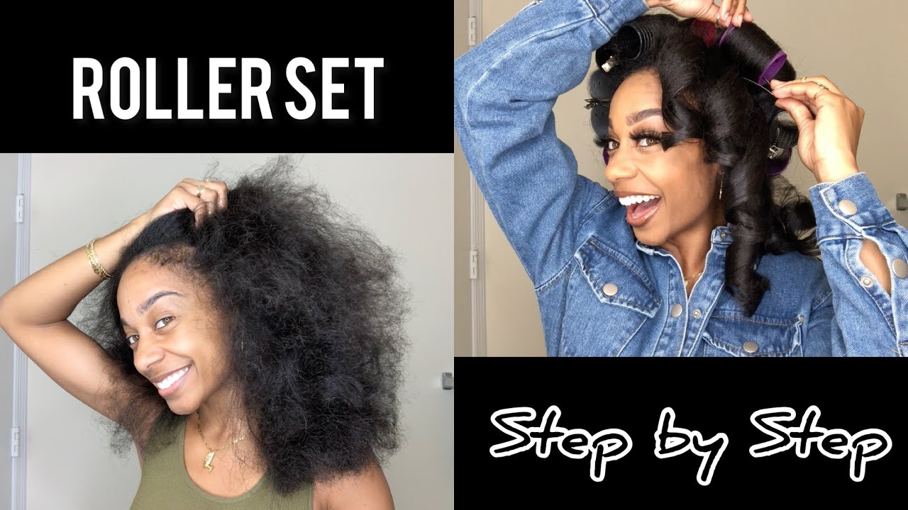 Roller Set on Stretched Hair