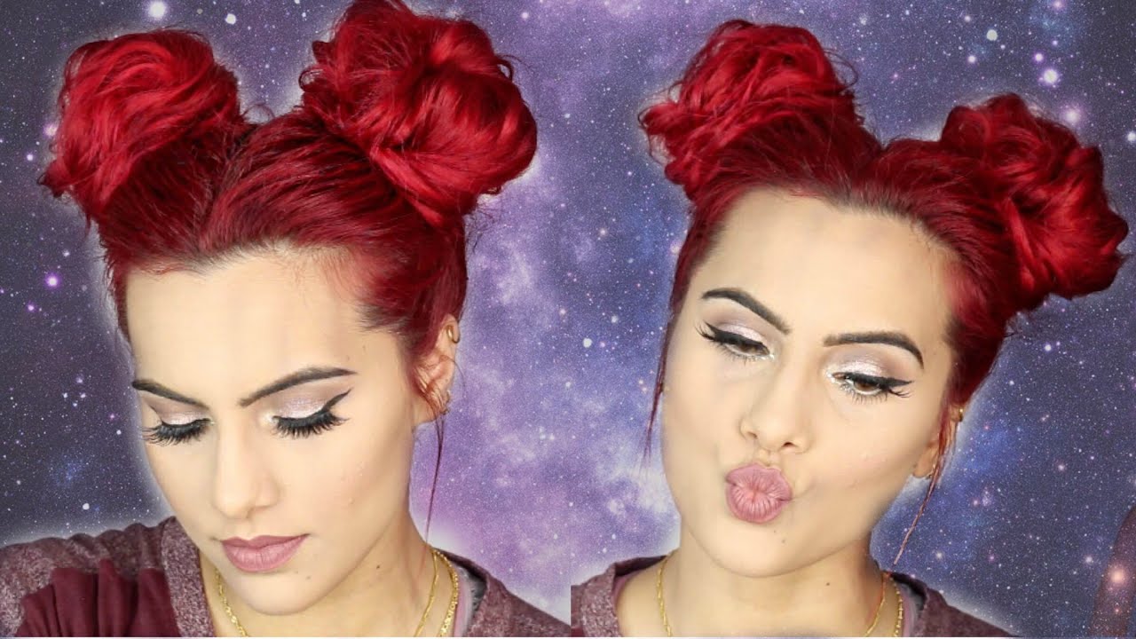 SPACE BUNS/DOUBLE BUNS hair tutorial
