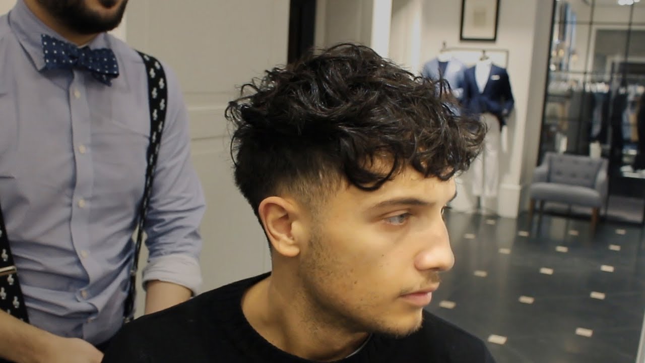 Textured Taper Fade Haircut For Curly Hair | Curly Men's Hairstyle