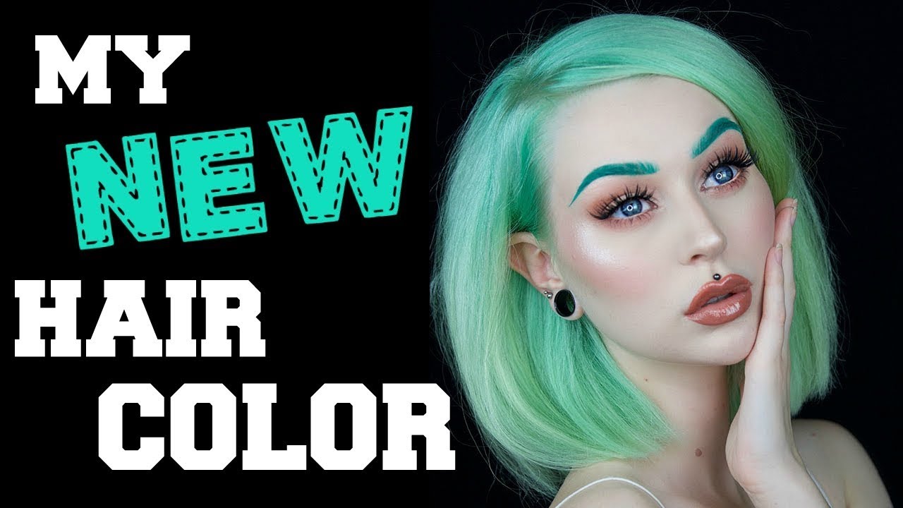 Dyeing My Hair Mint Green ☆  | Evelina Forsell