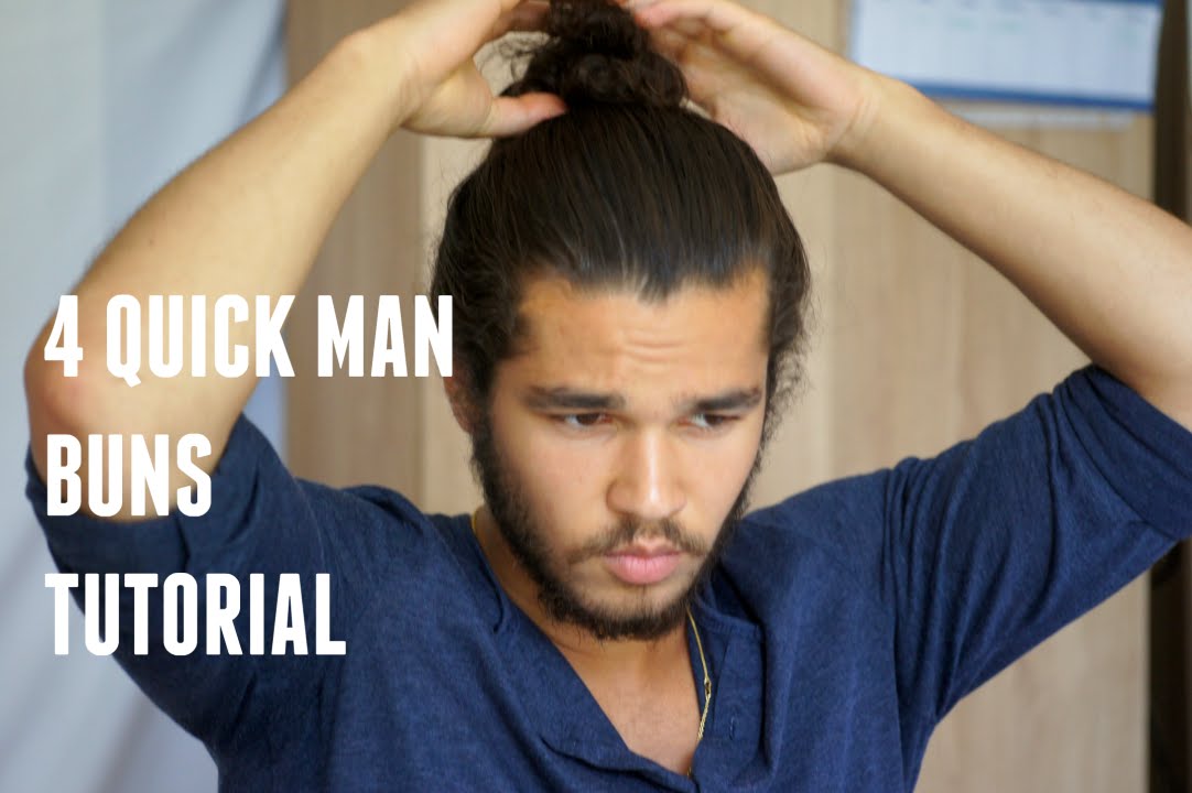4 quick Man Buns Tutorial | Kithera Danso