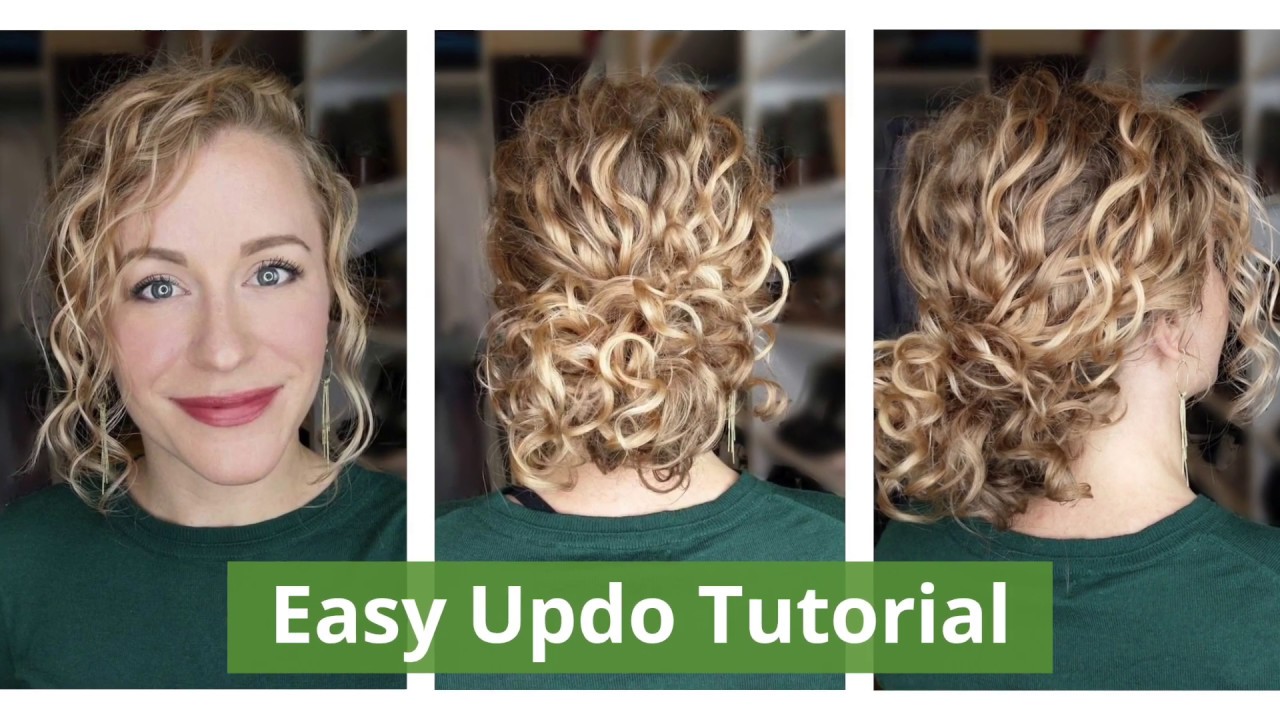 Easy Curly Updo - Curly Chignon