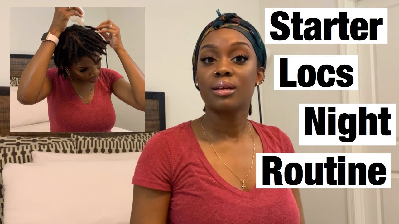 NIGHT TIME ROUTINE FOR STARTER LOCS | Two Strand Twist Starter Loc Journey
