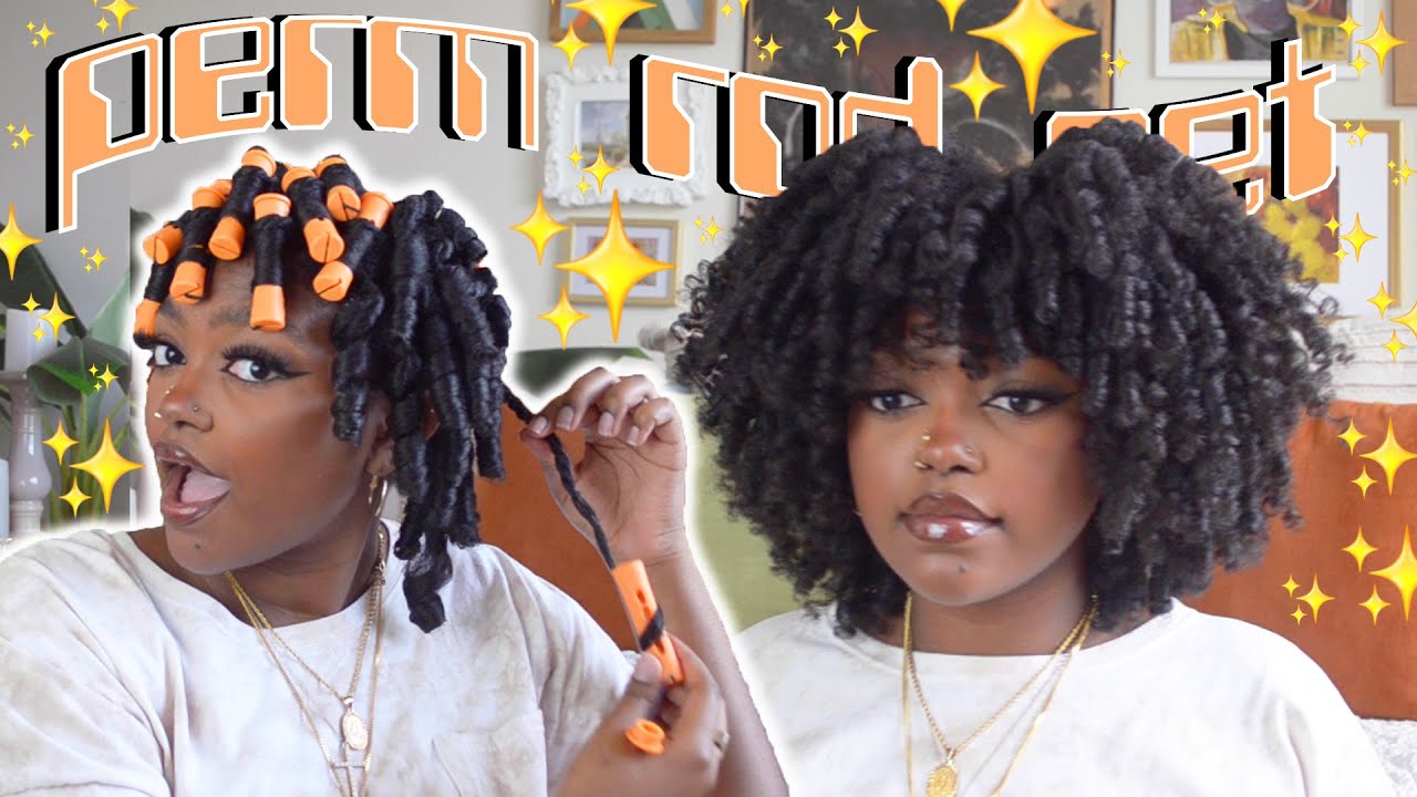 my curly fro routine ft. aussie✨ perm rod set | type 4 natural hair
