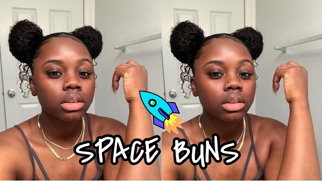 How to: SPACE BUNS + Baby Hair | Natural Hair | TheyCallMe DEEZY