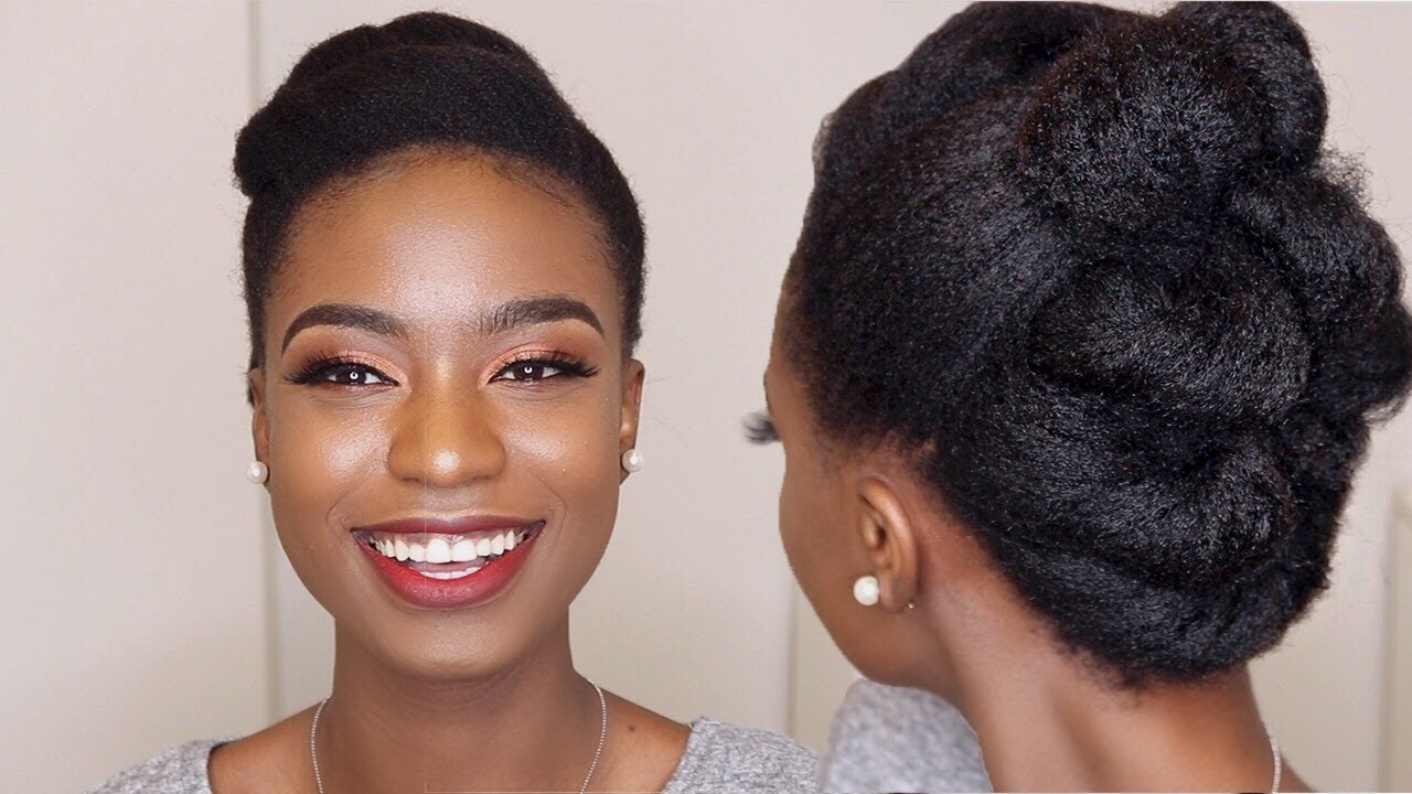 LOOK GOOD WITH YOUR NATURAL HAIR FOR VALENTINE!  - EASY UPDO NATURAL HAIR STYLE