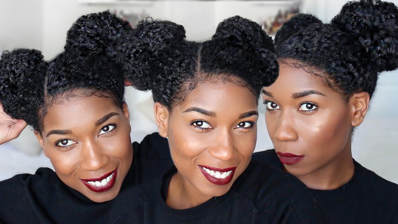 Perky Space Buns | Natural Hairstyle